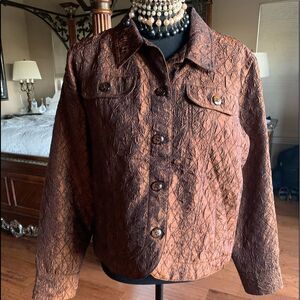 Coldwater Creek Quilted‎ Bronze Jacket